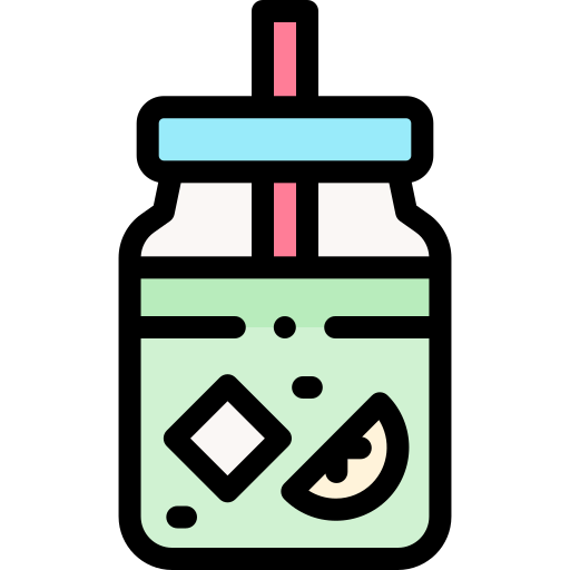 Ice Tea Detailed Rounded Lineal color icon