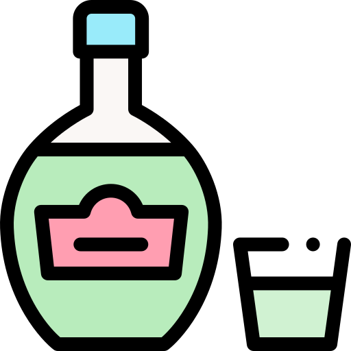 garrafa Detailed Rounded Lineal color Ícone