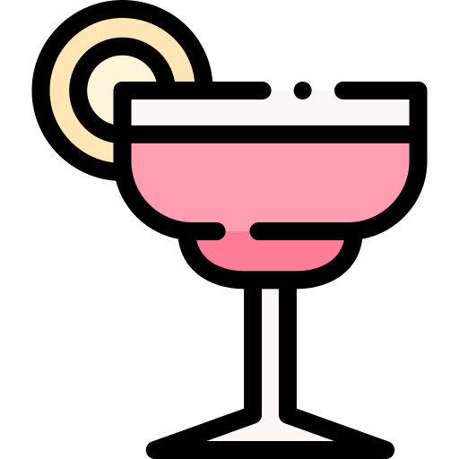 Cocktail Detailed Rounded Lineal color icon