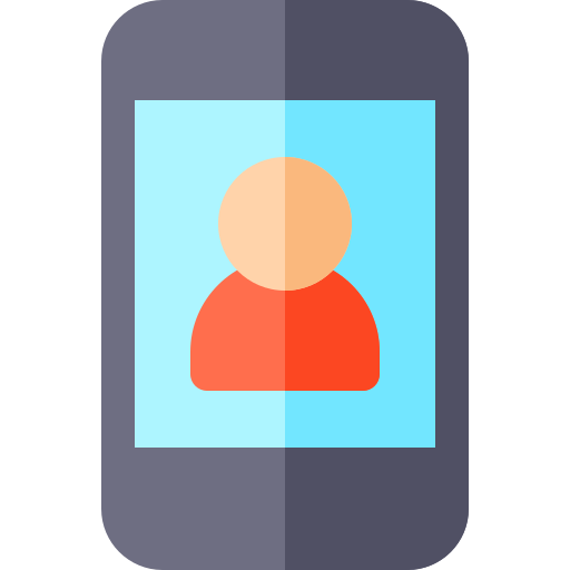 smartfon Basic Rounded Flat ikona