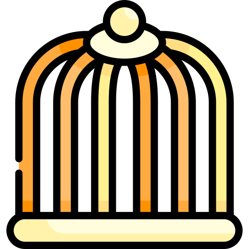 Bird cage Kawaii Lineal color icon