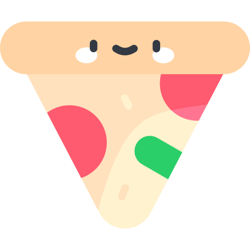 pizza Kawaii Flat Ícone