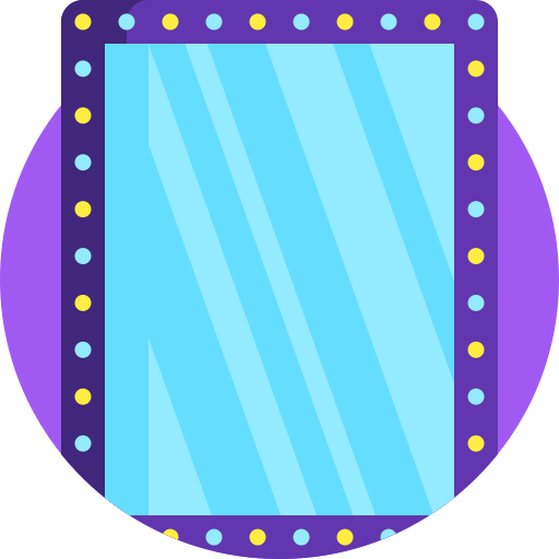 espejo Detailed Flat Circular Flat icono
