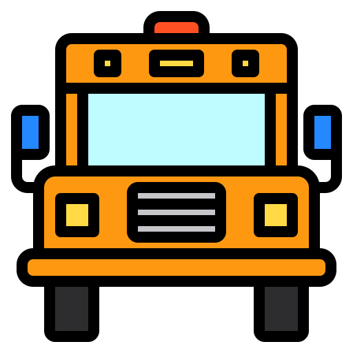School bus Payungkead Lineal Color icon