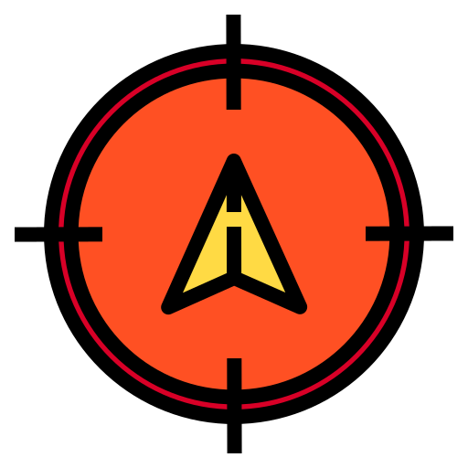 kompas Payungkead Lineal Color ikona