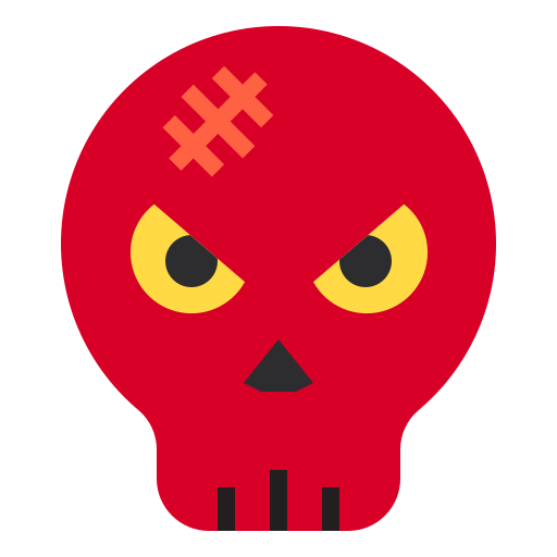 Skull Payungkead Flat icon