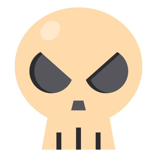 Skull Payungkead Flat icon