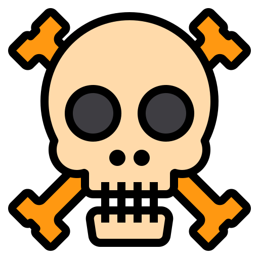 Skull Payungkead Lineal Color icon