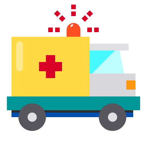 ambulans Payungkead Flat ikona
