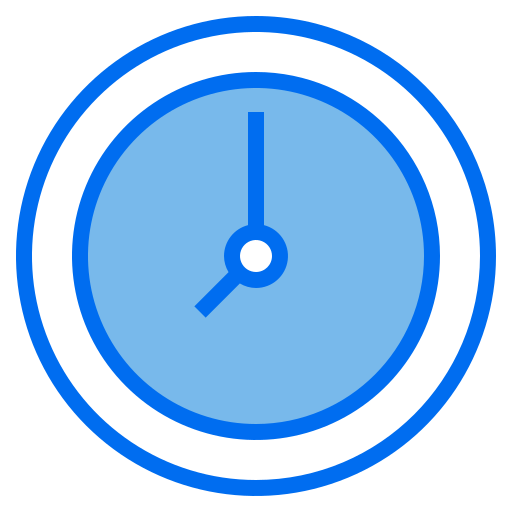 Clock Payungkead Blue icon