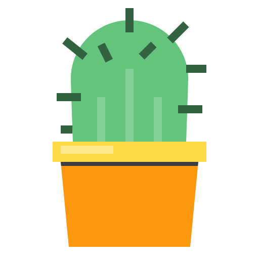 kaktus Payungkead Flat ikona