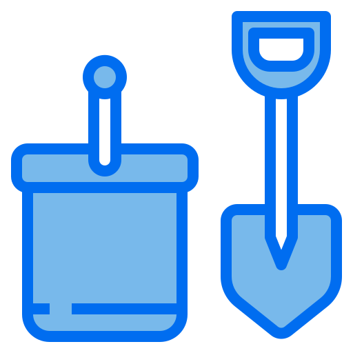 Shovel Payungkead Blue icon
