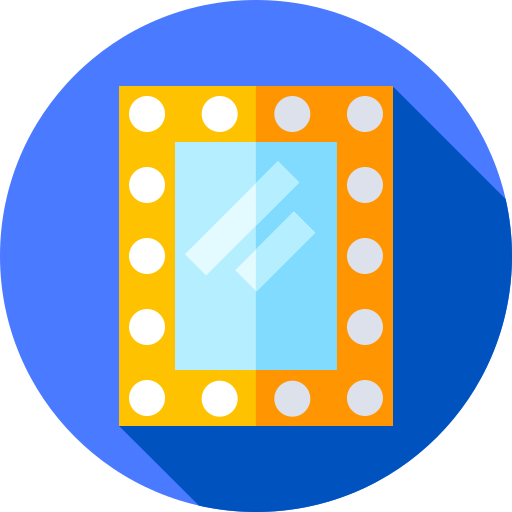거울 Flat Circular Flat icon