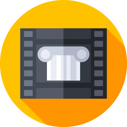 Movie Flat Circular Flat icon