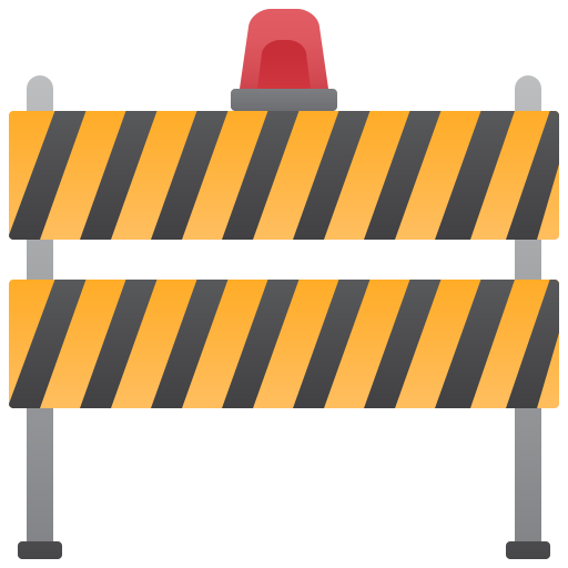 Traffic barrier Amethys Design Flat icon