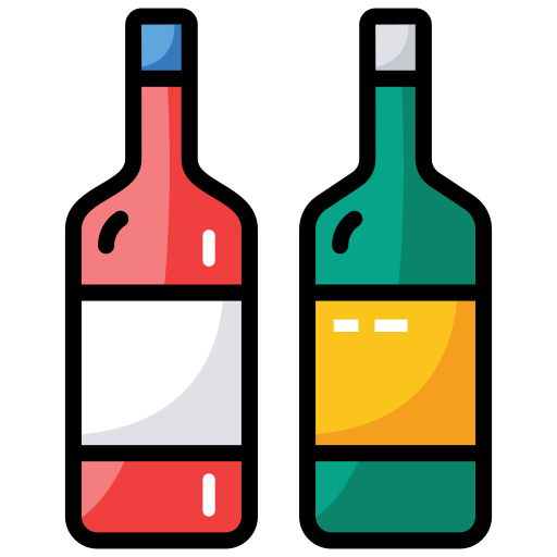 bottiglie di vino Generic Outline Color icona