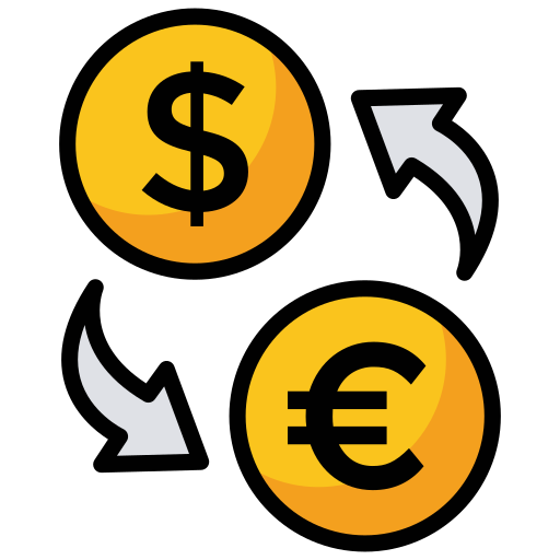 cambio valuta Generic Outline Color icona
