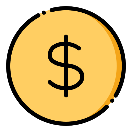 Coin Generic Outline Color icon