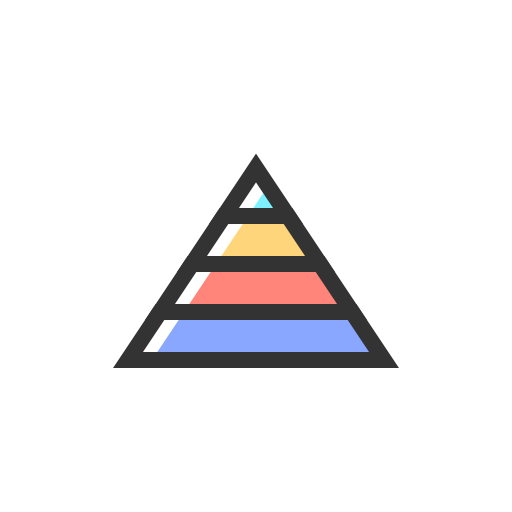 wykres piramidy Generic Color Omission ikona