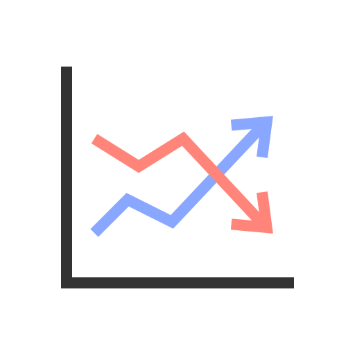 Line chart Generic Color Omission icon