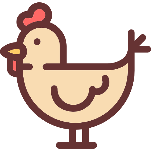 Hen Detailed Rounded Lineal color icon