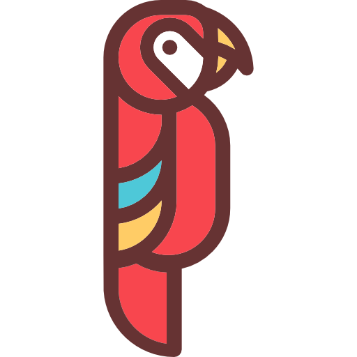 Macaw Detailed Rounded Lineal color icon