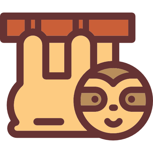 Sloth Detailed Rounded Lineal color icon