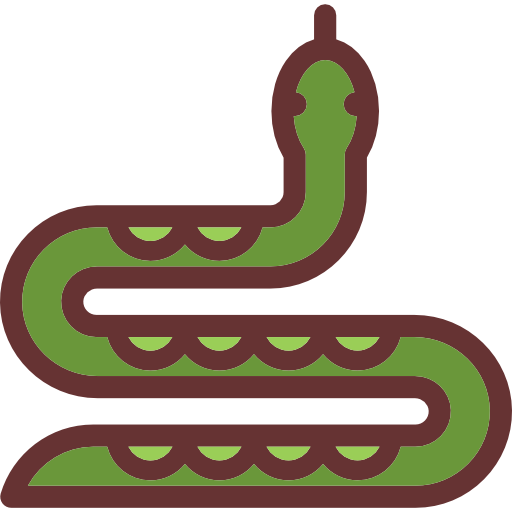 Snake Detailed Rounded Lineal color icon