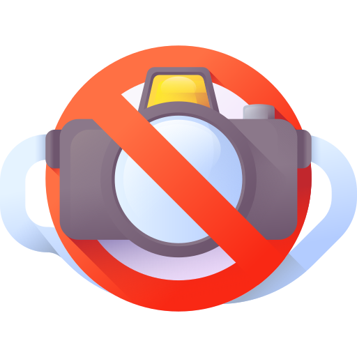 No camera 3D Color icon