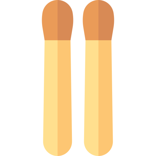 baquetas Basic Straight Flat Ícone