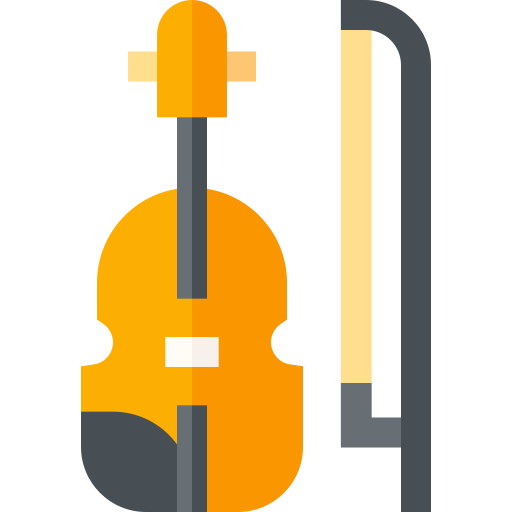 violino Basic Straight Flat Ícone