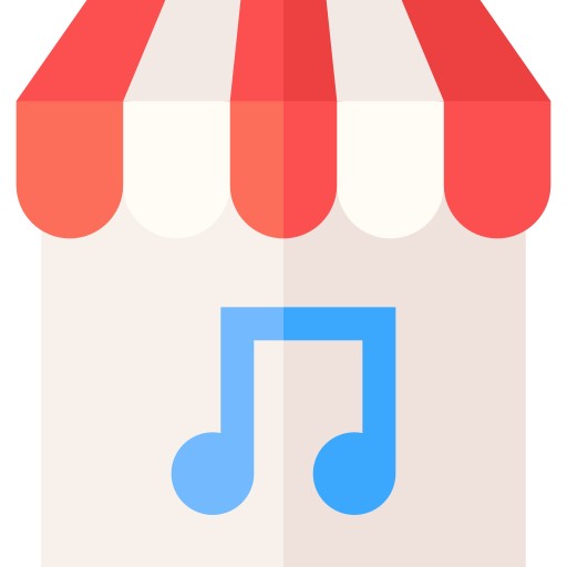 Музыкальный магазин Basic Straight Flat иконка