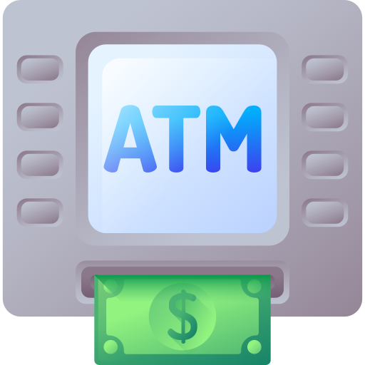 geldautomat 3D Color icon