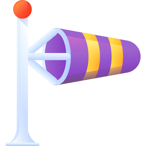 Wind sign 3D Color icon
