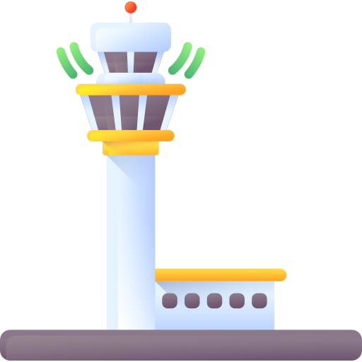 torre di controllo 3D Color icona
