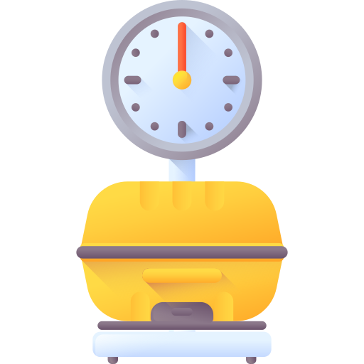 Luggage scale 3D Color icon