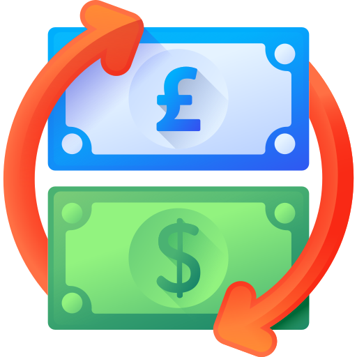 Обмен денег 3D Color иконка