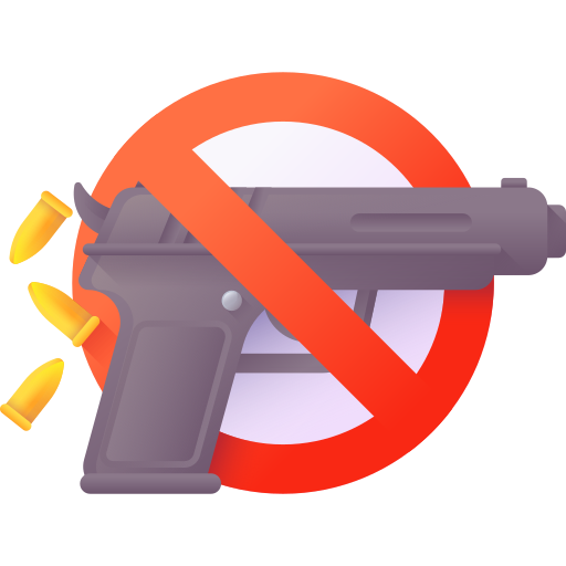 geen wapens 3D Color icoon