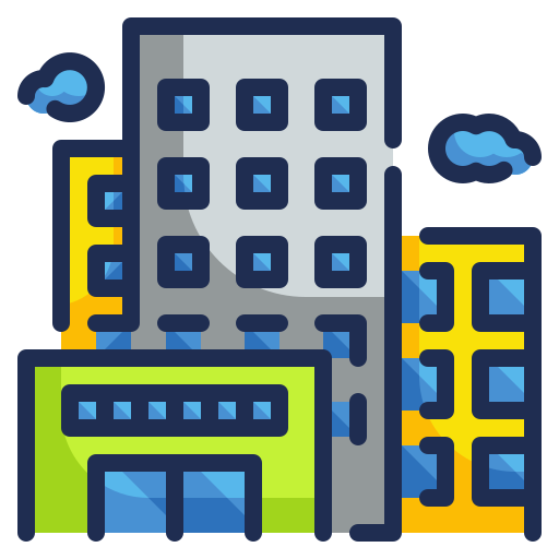 edificio Wanicon Lineal Color icona