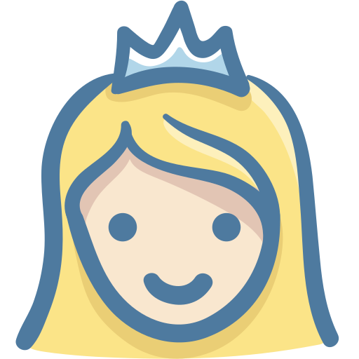 princesa Generic Hand Drawn Color icono