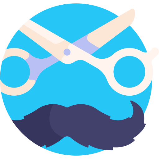 Moustache Detailed Flat Circular Flat icon