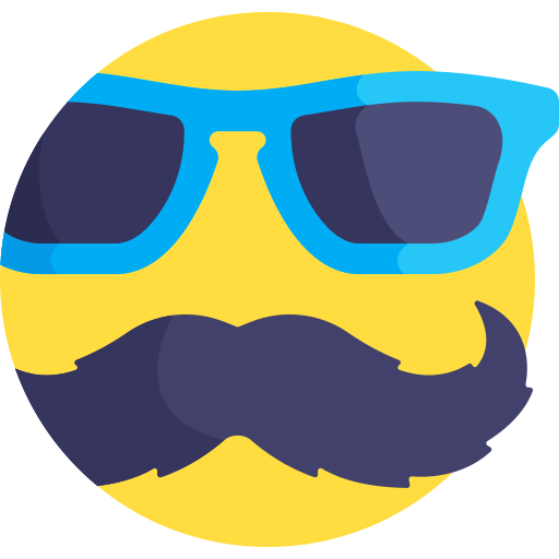 moustache Detailed Flat Circular Flat Icône