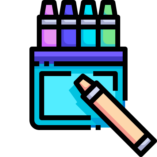 Crayon Justicon Lineal Color icon