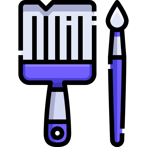 Paint brush Justicon Lineal Color icon