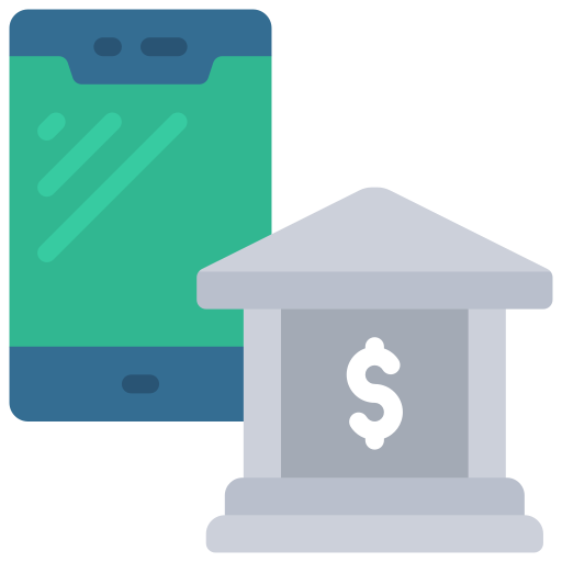 mobile banking Juicy Fish Flat icon