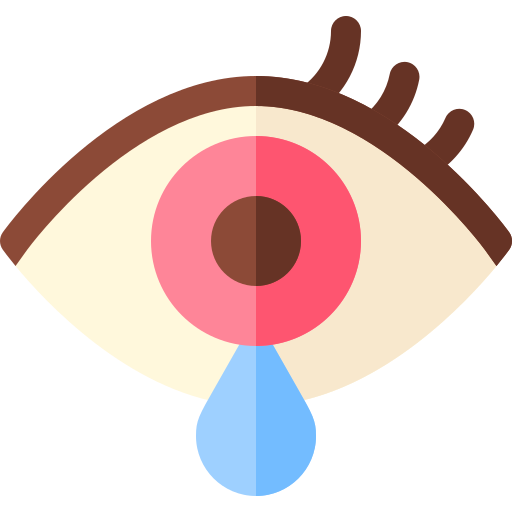 красные глаза Basic Rounded Flat иконка