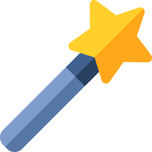 Magic wand Basic Rounded Flat icon