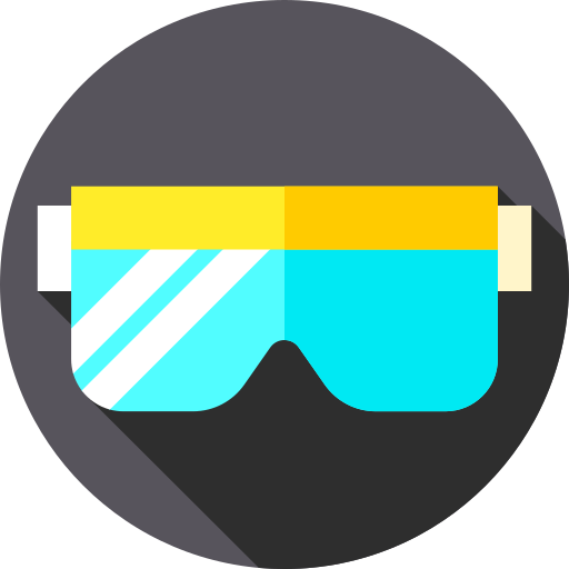 occhiali di sicurezza Flat Circular Flat icona