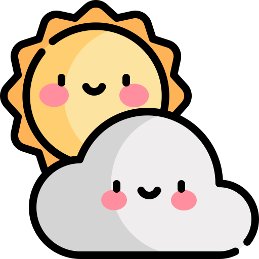 nuvoloso Kawaii Lineal color icona