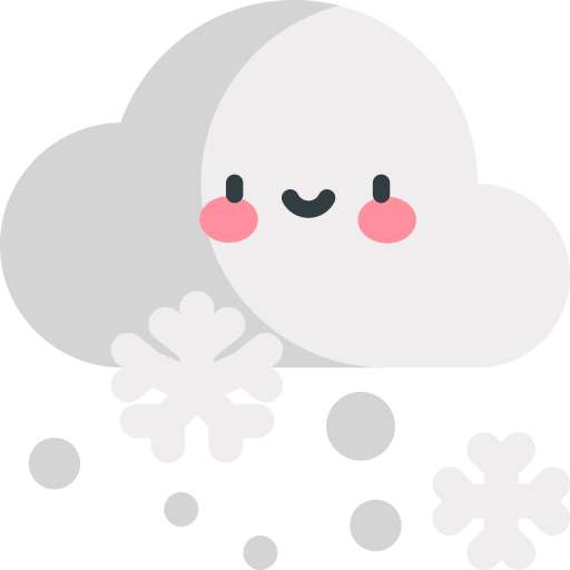 neve Kawaii Flat Ícone